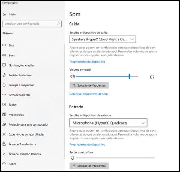 Ajustes Microfone HyperX